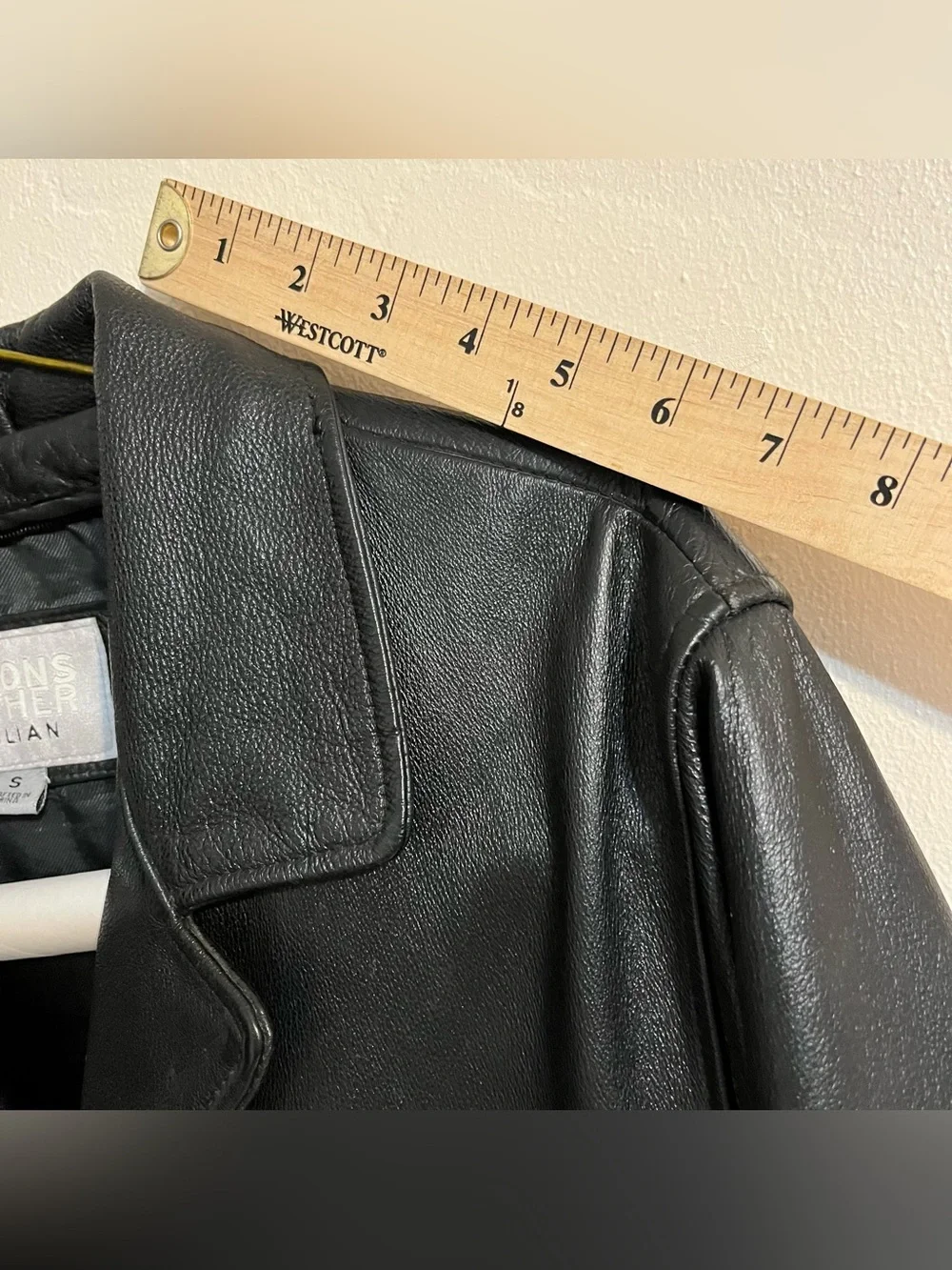 Black Leather Button-Up Men’s Jacket Wilson Small